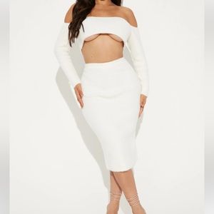 White two piece set Size S
